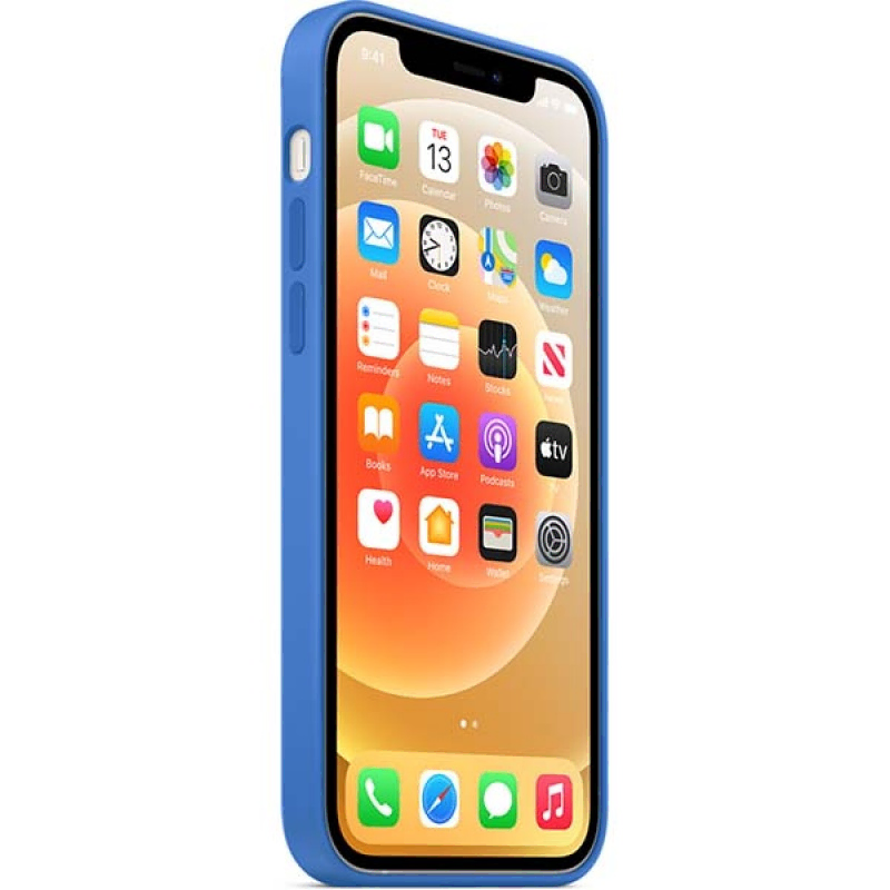 Накладка Apple iPhone 12/12 Pro Silicon Case MagSafe (Синий)
