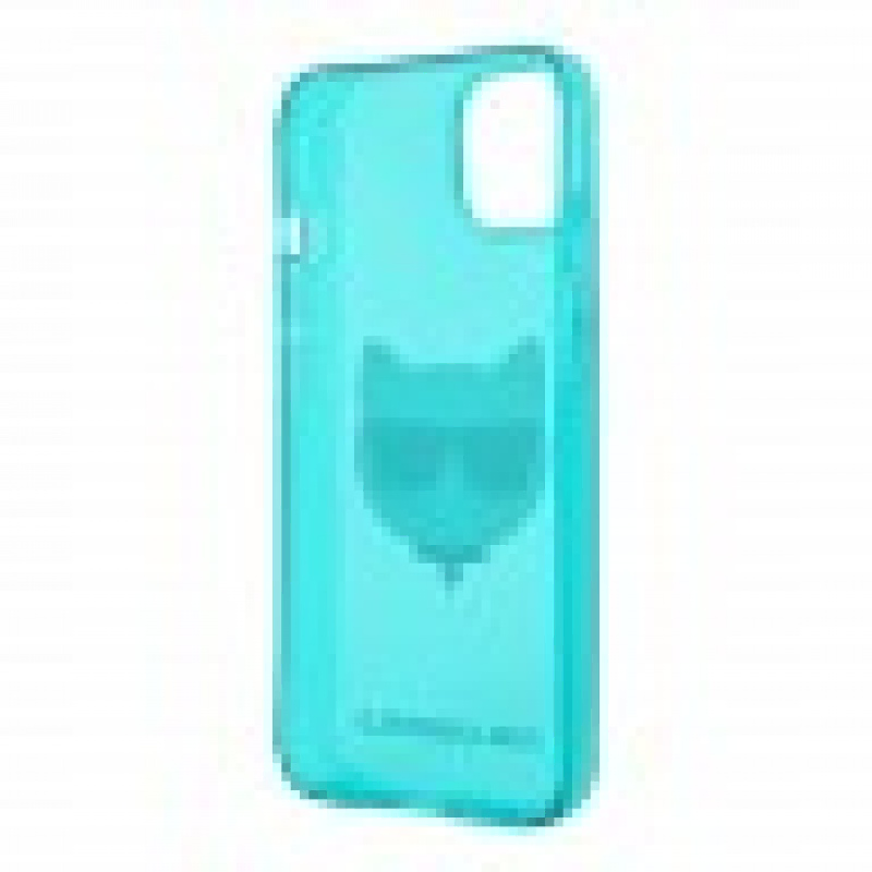Чехол iPhone 13 Lagerfeld TPU FLUO Choupette Hard Transp Blue