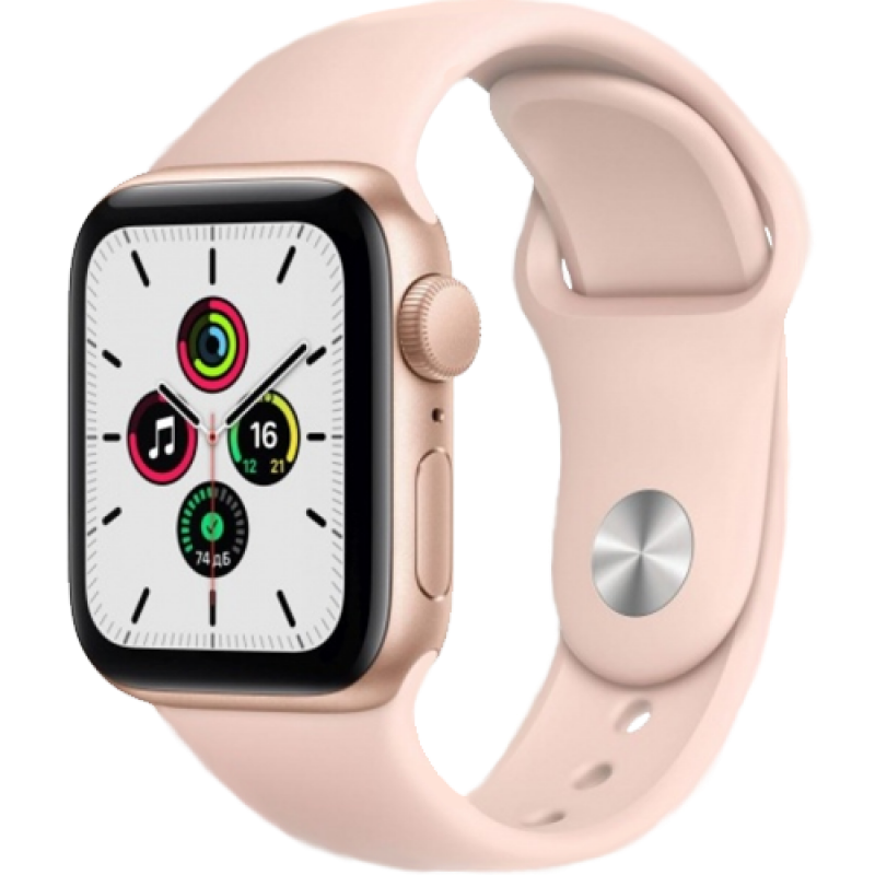 Apple Watch Series SE 44mm Gold Aluminum Case with Starling Sand Sport Band